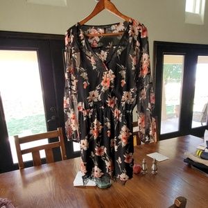 Floral White House Black Market dress